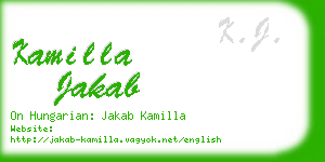 kamilla jakab business card